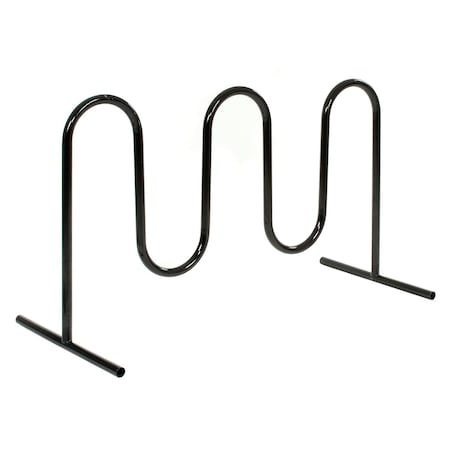 Global Industrial Wave Bike Rack, Black, Free Standing, 7-Bike 652778F